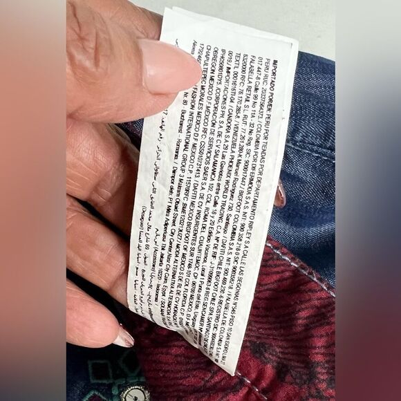 Desigual Embroidery/Sequences Wide Leg Cropped Pants - Picture 10 of 13